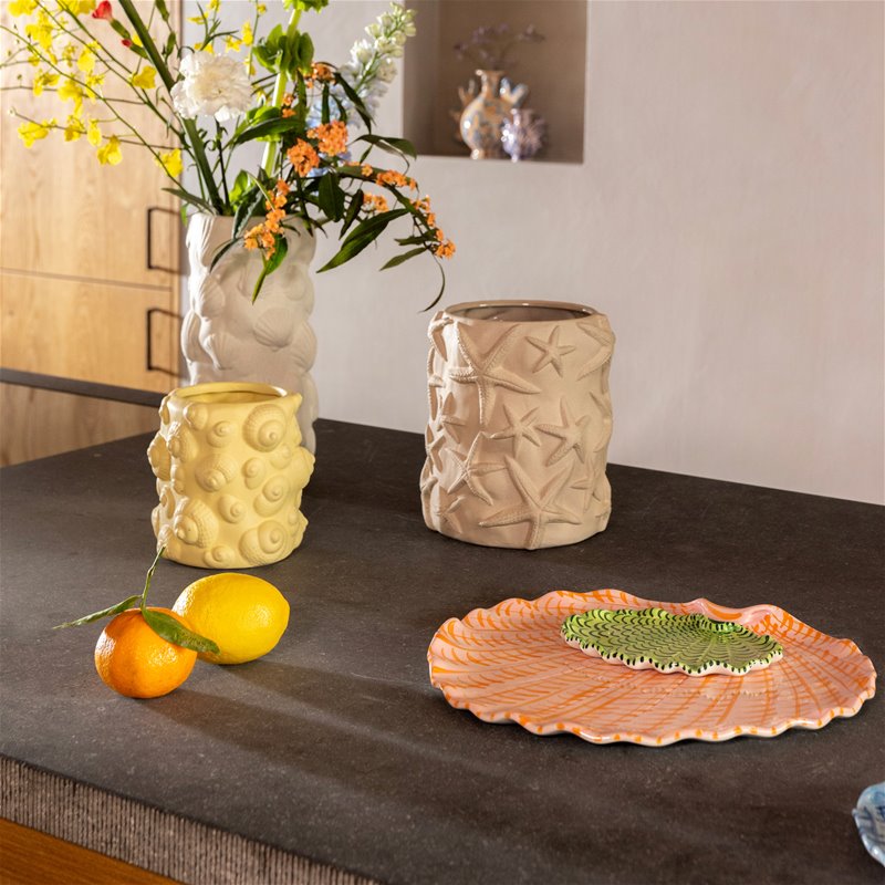 &k | VASE TIDE HELIX - YELLOW