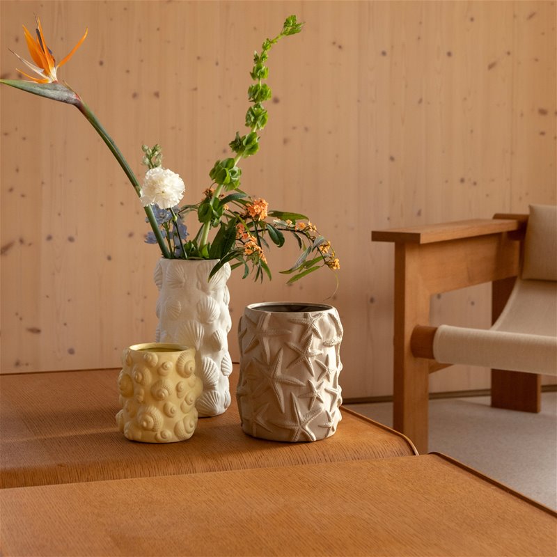 &k | VASE TIDE HELIX - YELLOW