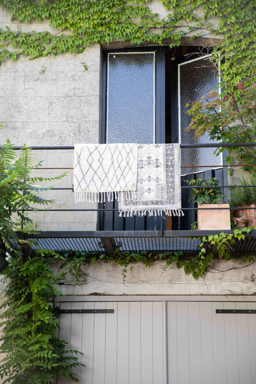 HKliving | PRINTED OVERTUFTED RUG 60x90cm - BLACK & WHITE