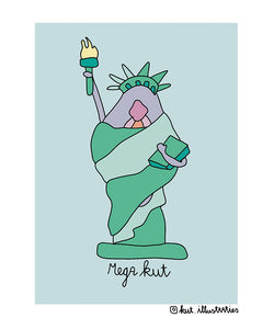 KUT. Illustraties | A6 KAART - MEGA KUT
