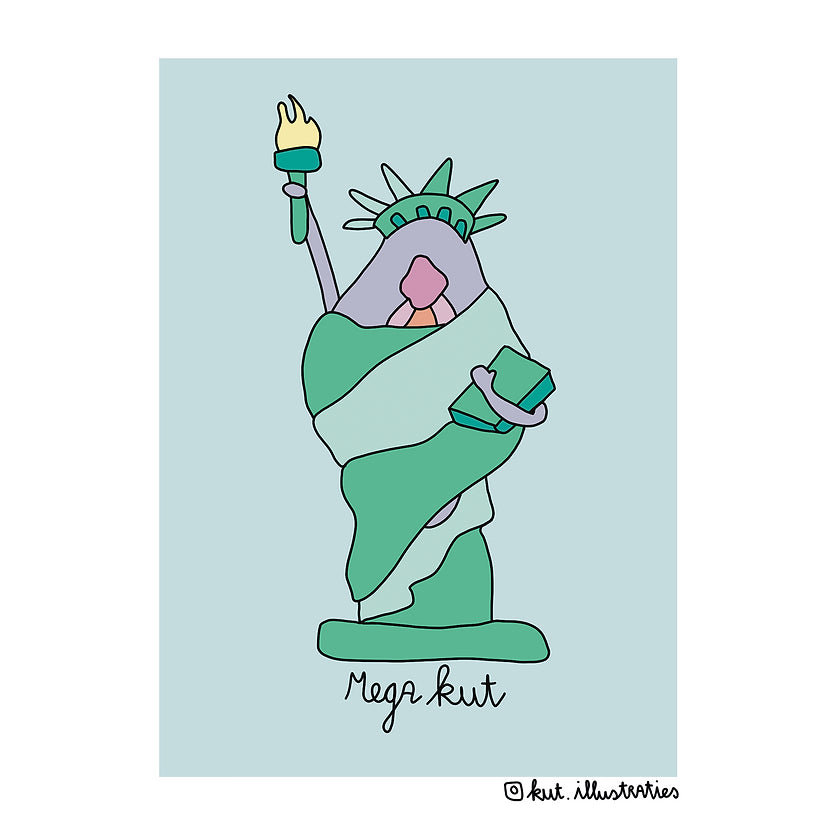 KUT. Illustraties | A6 KAART - MEGA KUT