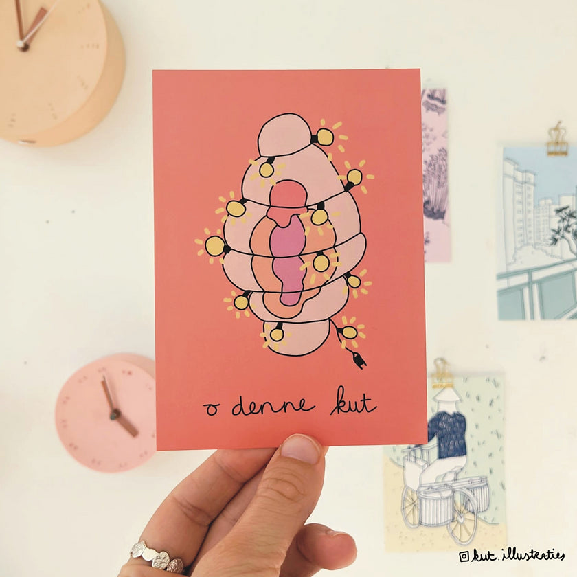 KUT. Illustraties | A6 KAART - O DENNE KUT