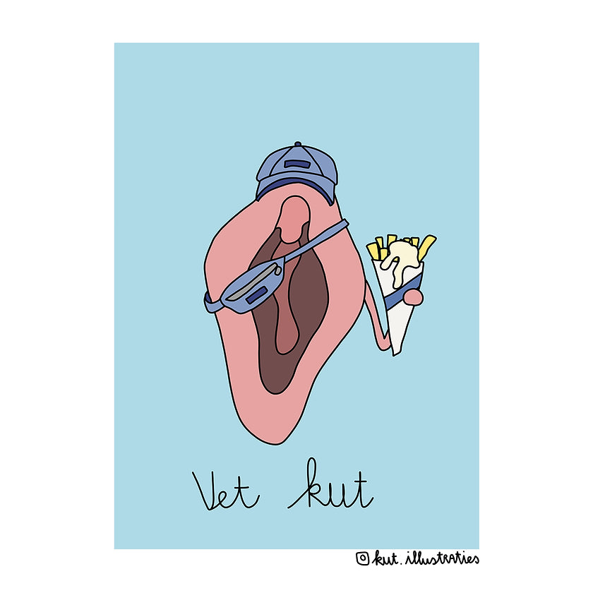 KUT. Illustraties | A6 KAART - VET KUT