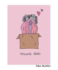 KUT. Illustraties | A6 KAART - OUWE DOOS