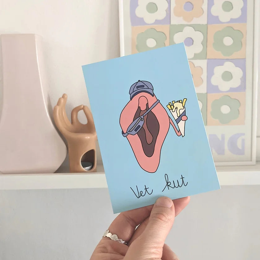 KUT. Illustraties | A6 KAART - VET KUT