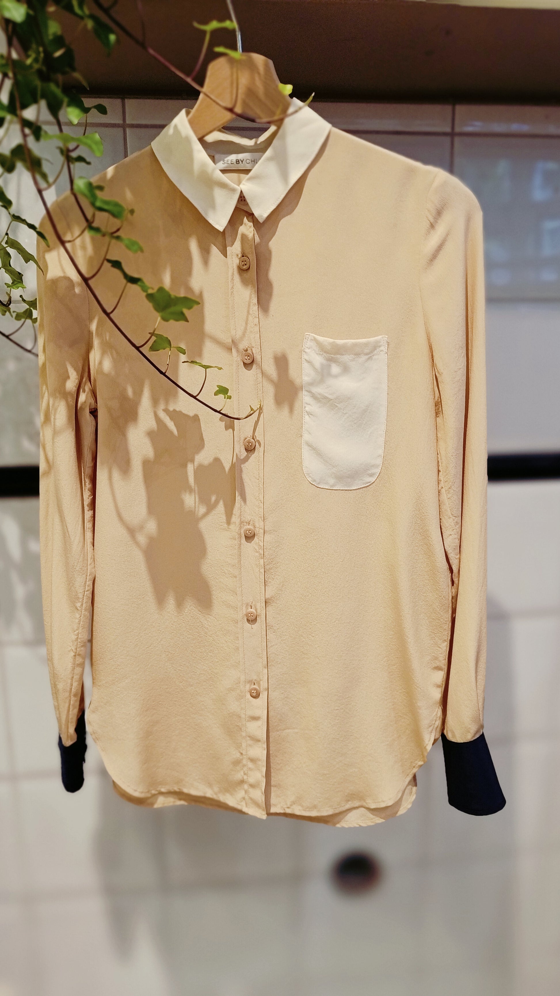 DESIGNER ITEM | SEE BY CHLOE SILK BLOUSE - BEIGE