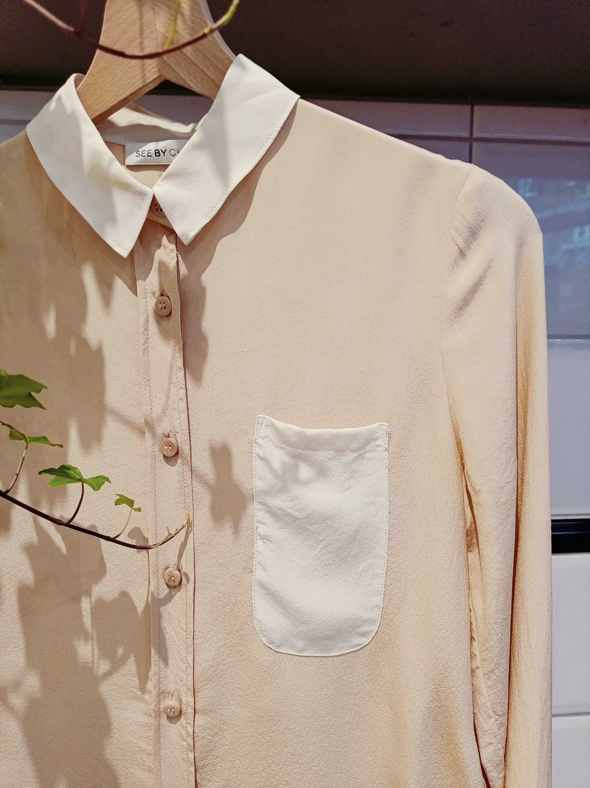 DESIGNER ITEM | SEE BY CHLOE SILK BLOUSE - BEIGE