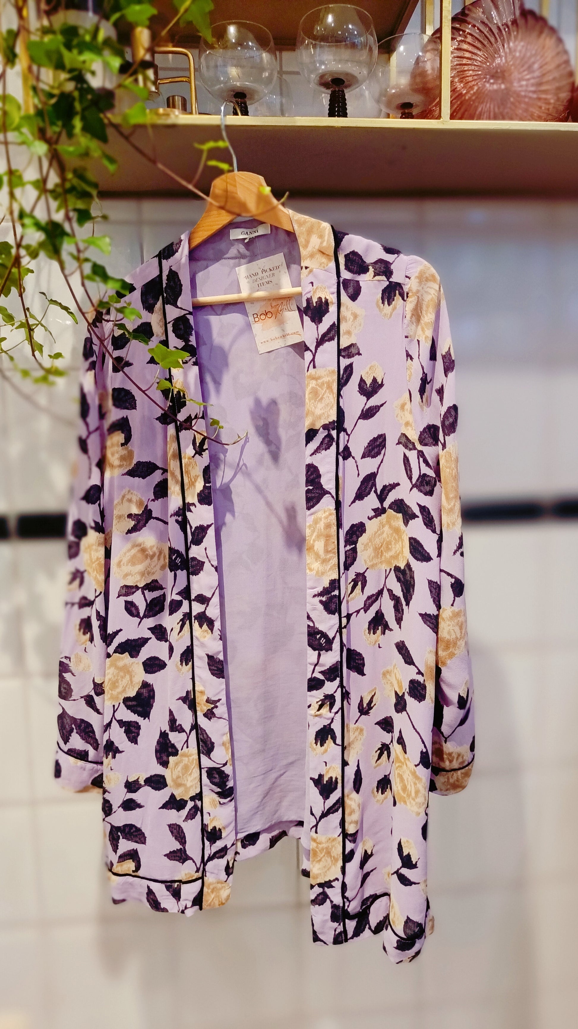 DESIGNER ITEM | GANNI FLOWER KIMONO - LILAC