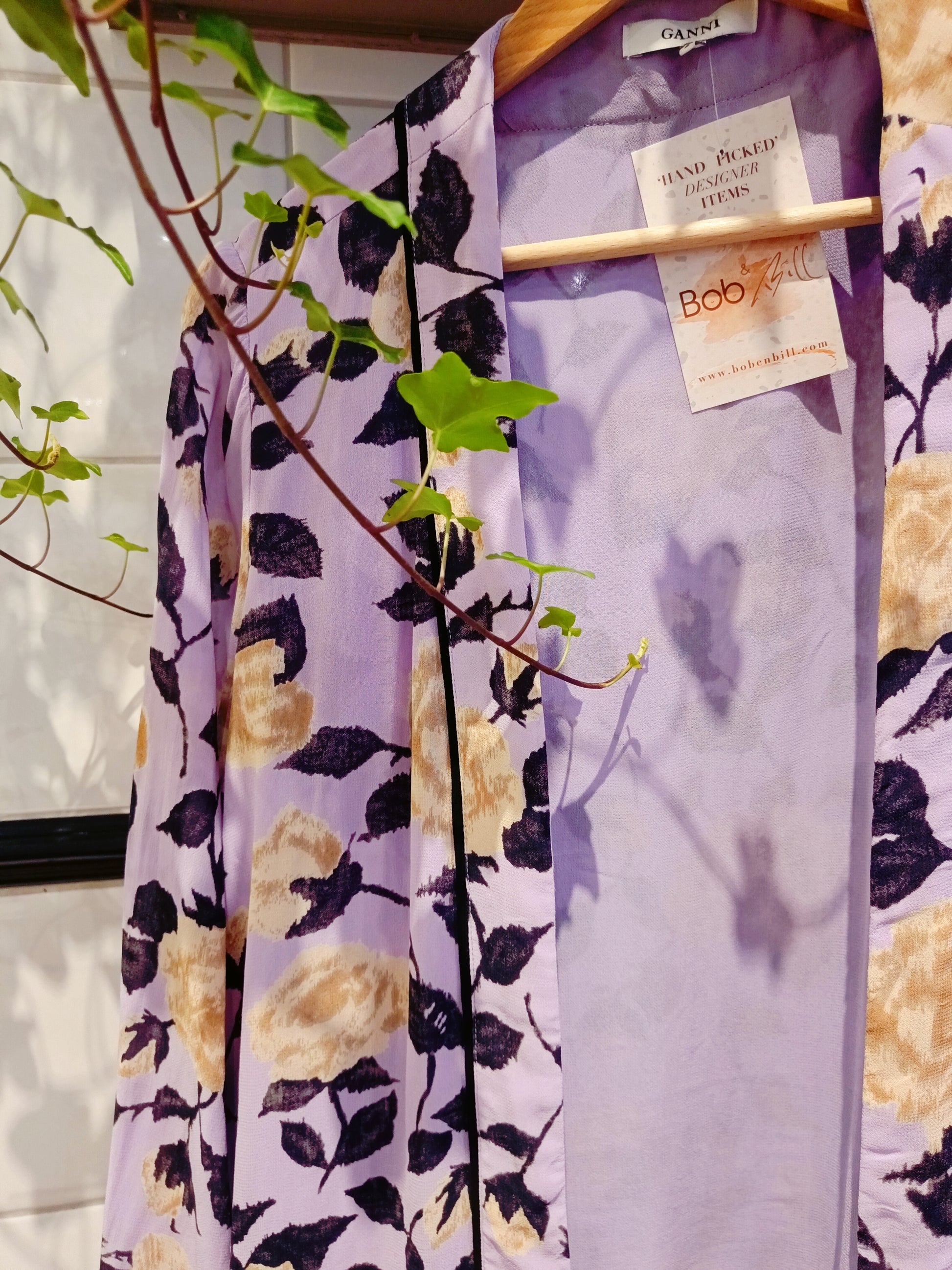 DESIGNER ITEM | GANNI FLOWER KIMONO - LILAC