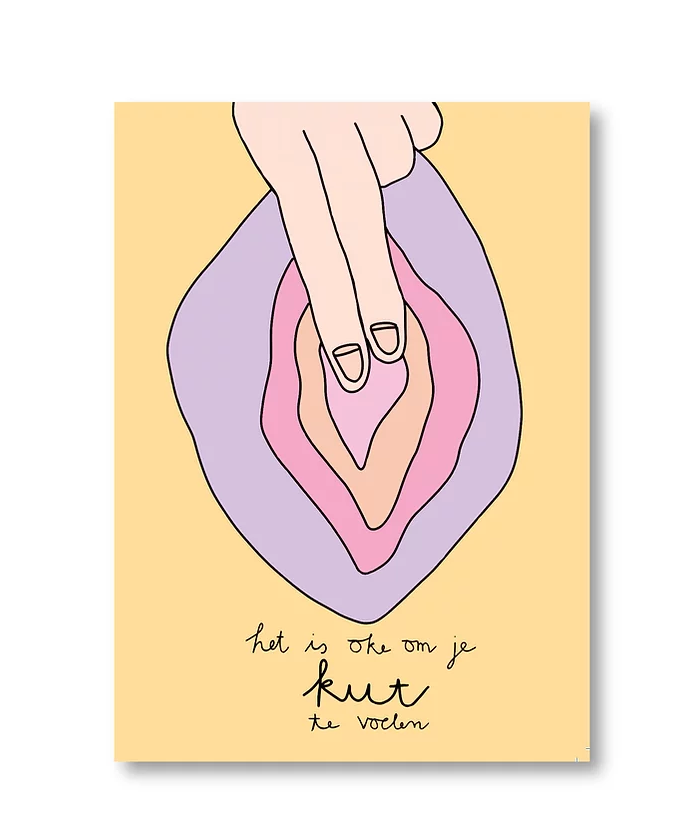 KUT. Illustraties | A6 KAART - OKE OM JE KUT TE VOELEN