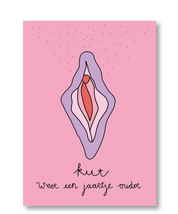 KUT. Illustraties | A6 KAART - KUT WEER EEN JAARTJE OUDER