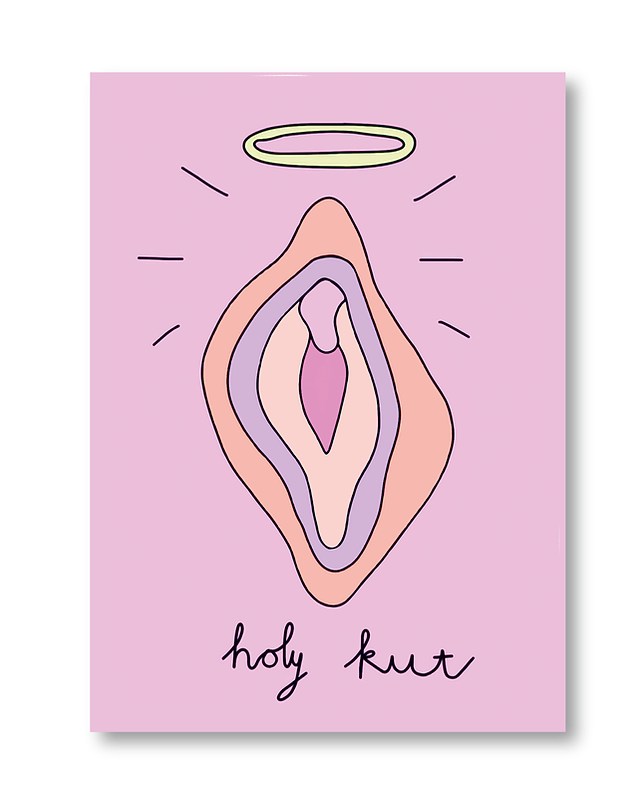 KUT. Illustraties | A6 KAART - HOLY KUT