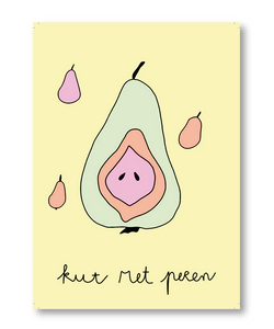 KUT. Illustraties | A6 KAART - KUT MET PEREN