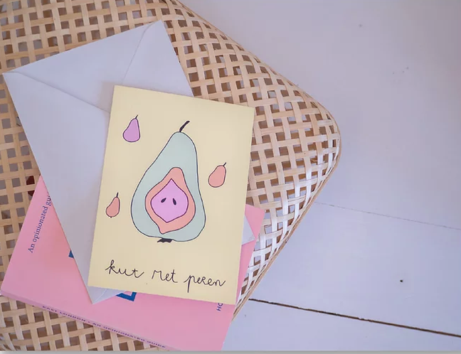 KUT. Illustraties | A6 KAART - KUT MET PEREN