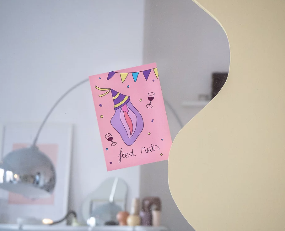 KUT. ILLUSTRATIES | A6 KAART - FEESTMUTS