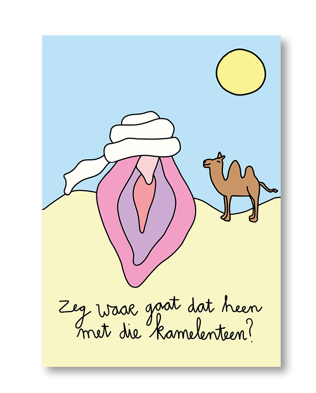 KUT. ILLUSTRATIES | A6 KAART - KAMELENTEEN