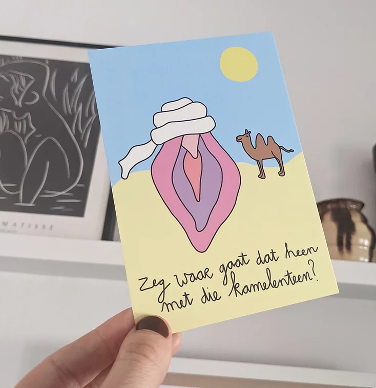 KUT. ILLUSTRATIES | A6 KAART - KAMELENTEEN