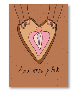 KUT. ILLUSTRATIES | A6 KAART - HOU VAN JE KUT