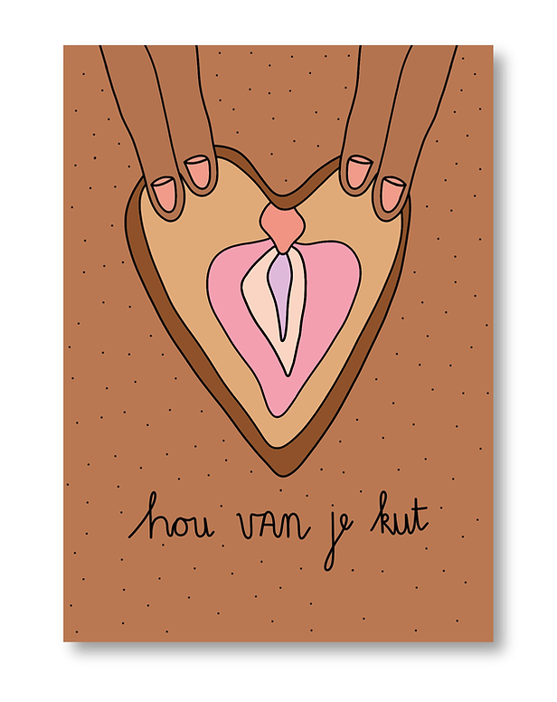 KUT. ILLUSTRATIES | A6 KAART - HOU VAN JE KUT