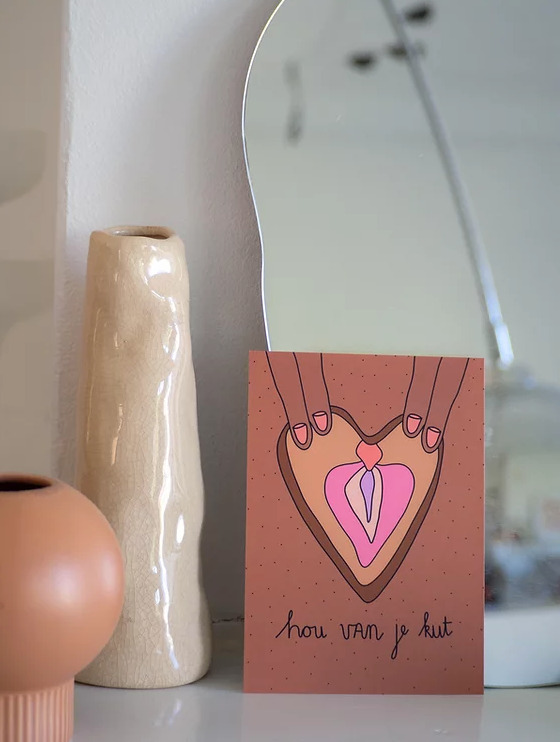 KUT. ILLUSTRATIES | A6 KAART - HOU VAN JE KUT