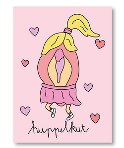 KUT. ILLUSTRATIES | A6 KAART - HUPPELKUT