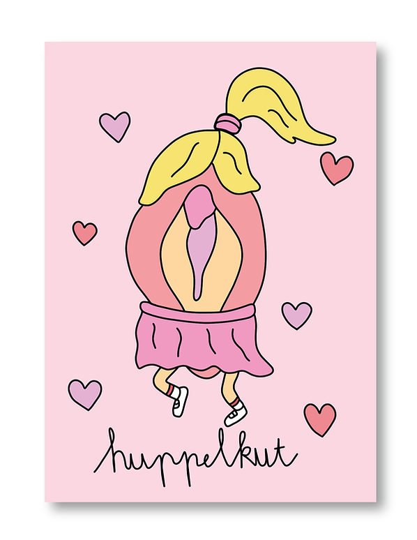 KUT. ILLUSTRATIES | A6 KAART - HUPPELKUT