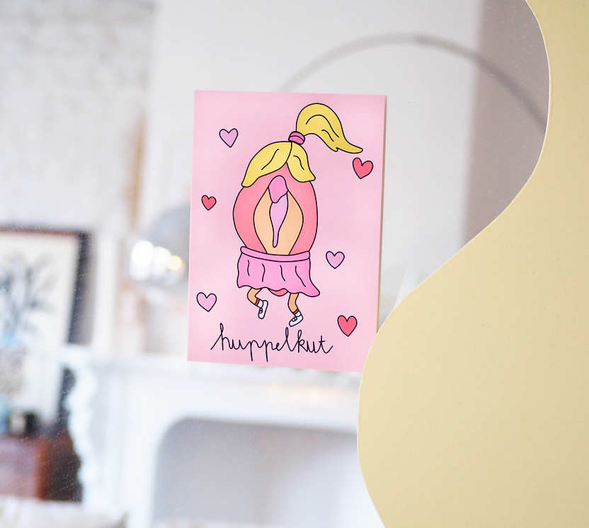 KUT. ILLUSTRATIES | A6 KAART - HUPPELKUT