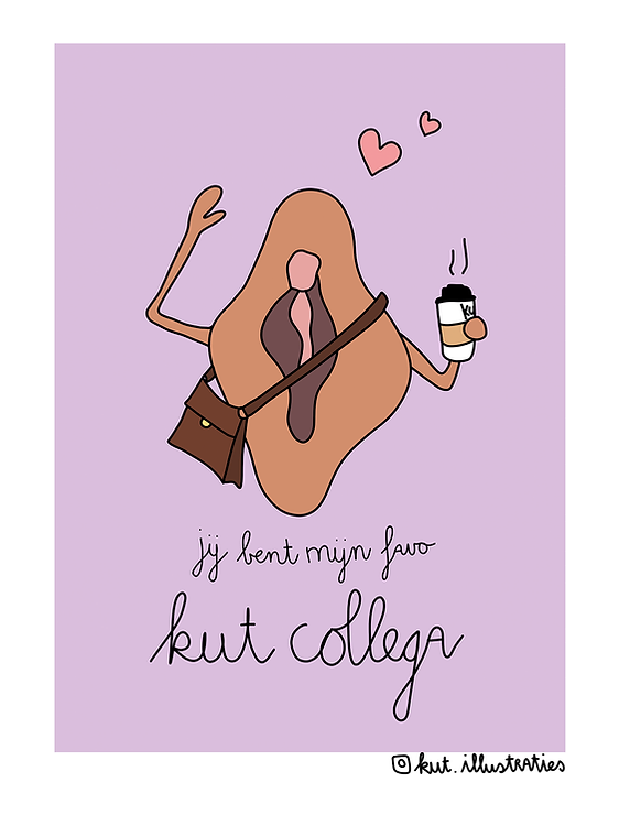 KUT. ILLUSTRATIES | A6 KAART - FAVO KUT COLLEGA