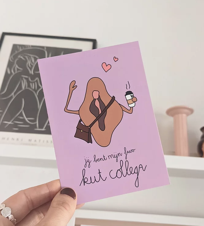 KUT. ILLUSTRATIES | A6 KAART - FAVO KUT COLLEGA