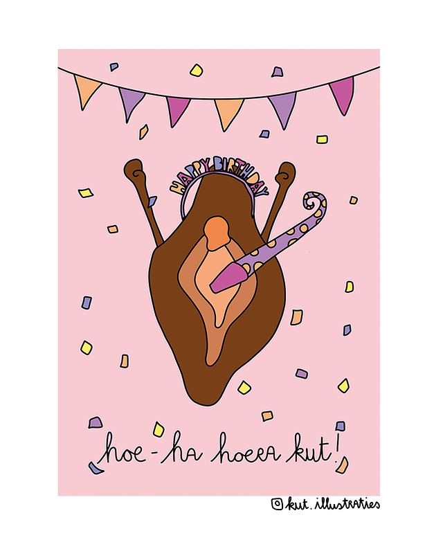 KUT. ILLUSTRATIES | A6 KAART - HA HOERA KUT