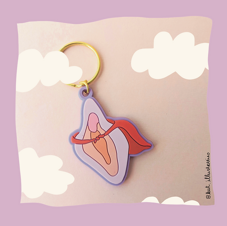 KUT. ILLUSTRATIES | SUPER KUT SLEUTELHANGER - LILA