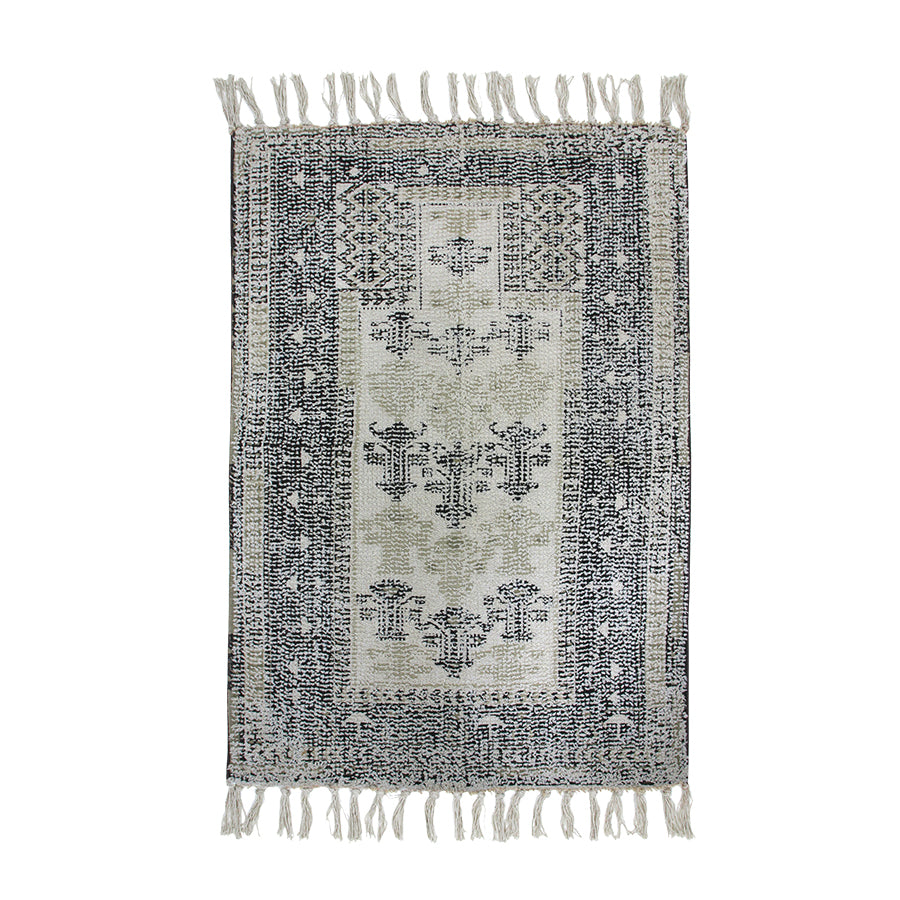 HKliving | PRINTED OVERTUFTED RUG 60x90cm - BLACK & WHITE