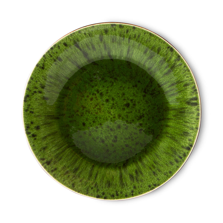 HKliving | EMERALDS SIDE PLATE- SPOTTED GREEN