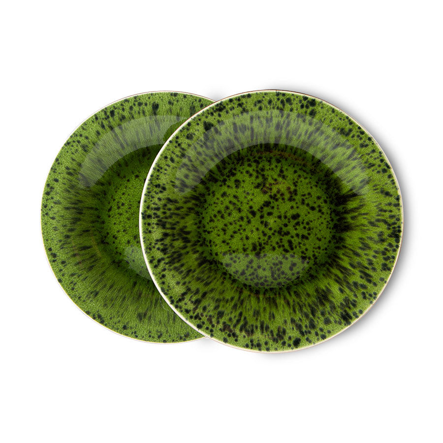 HKliving | EMERALDS SIDE PLATE- SPOTTED GREEN