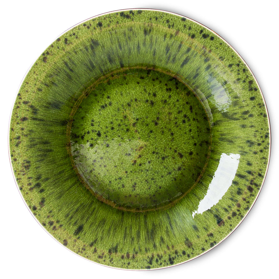 HKliving | EMERALDS DINNER PLATE - SPOTTED GREEN