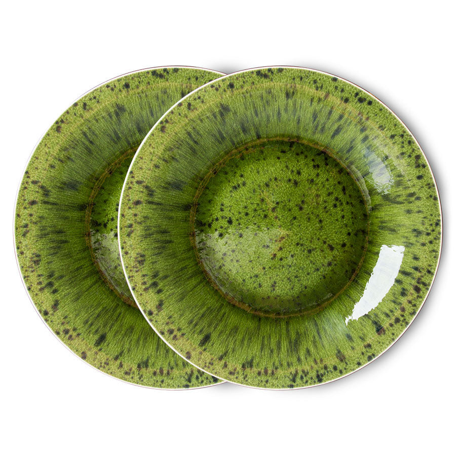 HKliving | EMERALDS DINNER PLATE - SPOTTED GREEN