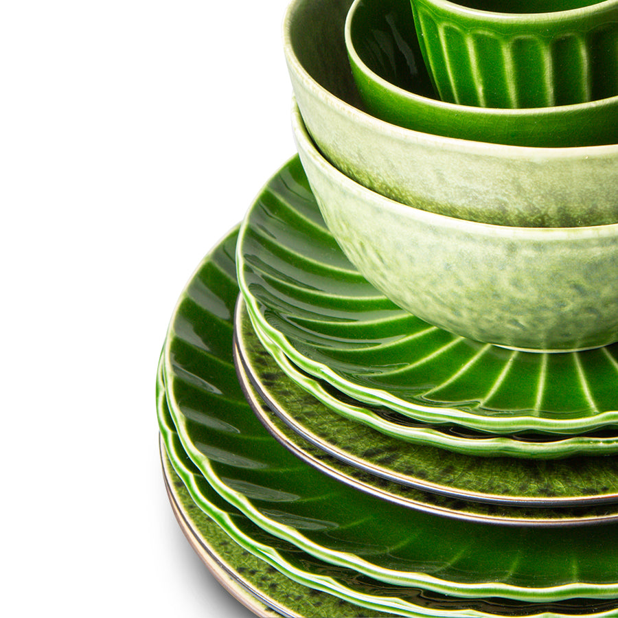 HKliving | EMERALDS SIDE PLATE- SPOTTED GREEN