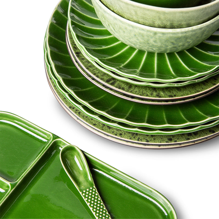 HKliving | EMERALDS SIDE PLATE- SPOTTED GREEN