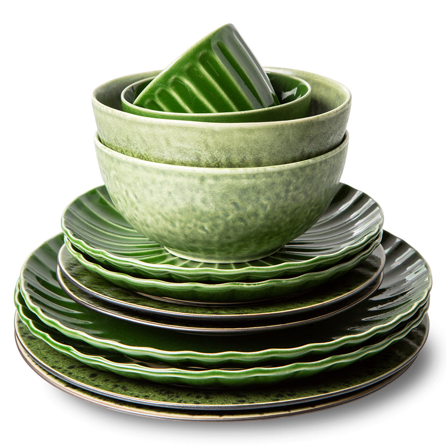 HKliving | EMERALDS SIDE PLATE- SPOTTED GREEN