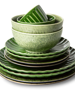 HKliving | EMERALDS DINNER PLATE - SPOTTED GREEN