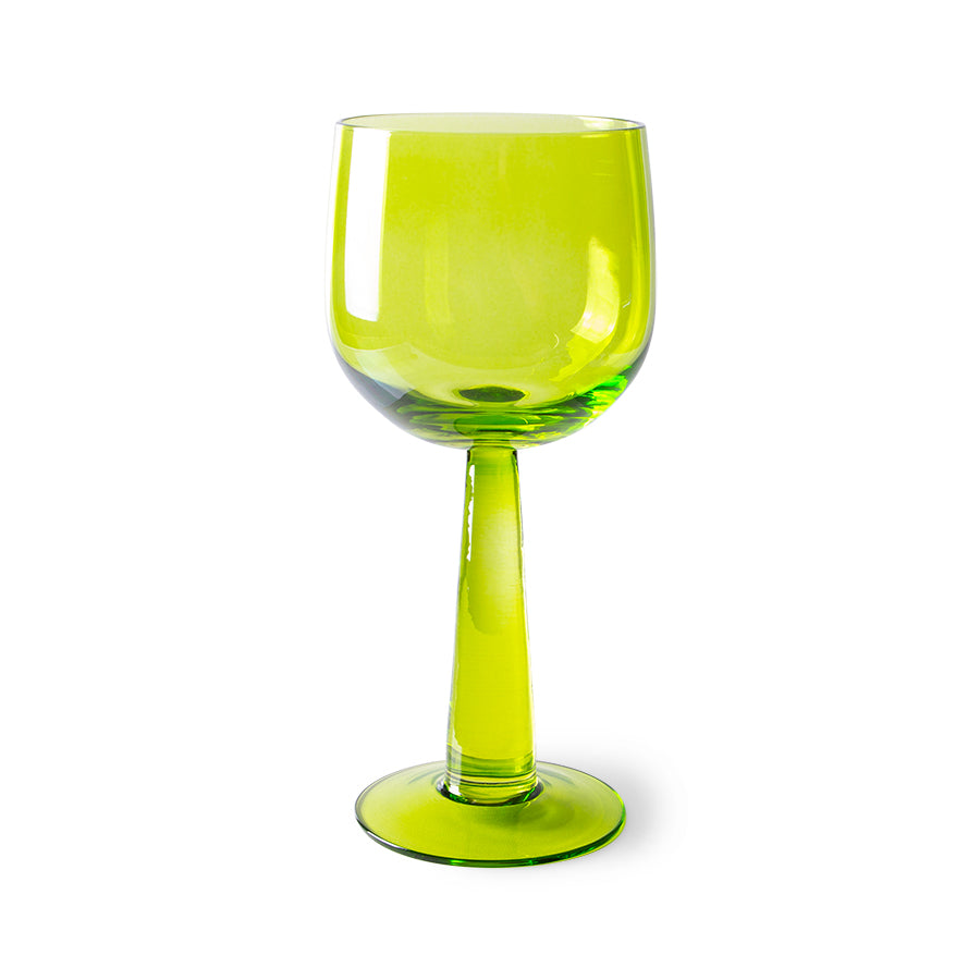 HKliving | EMERALDS WINE GLASS TALL - LIME GREEN