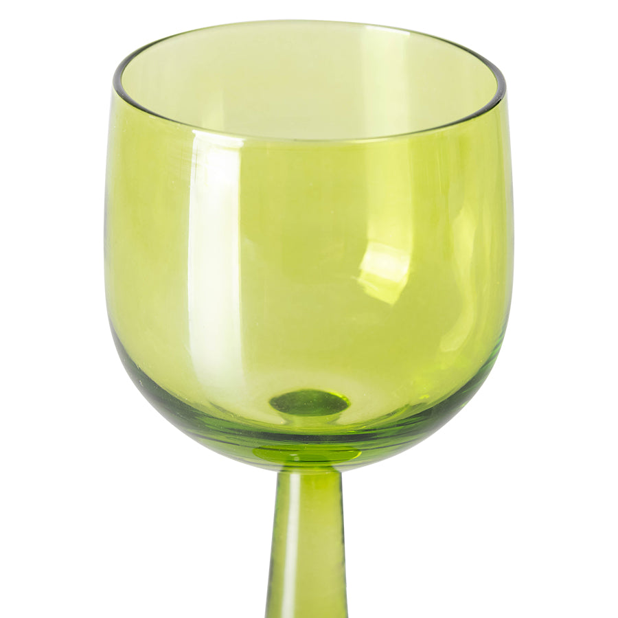 HKliving | EMERALDS WINE GLASS TALL - LIME GREEN