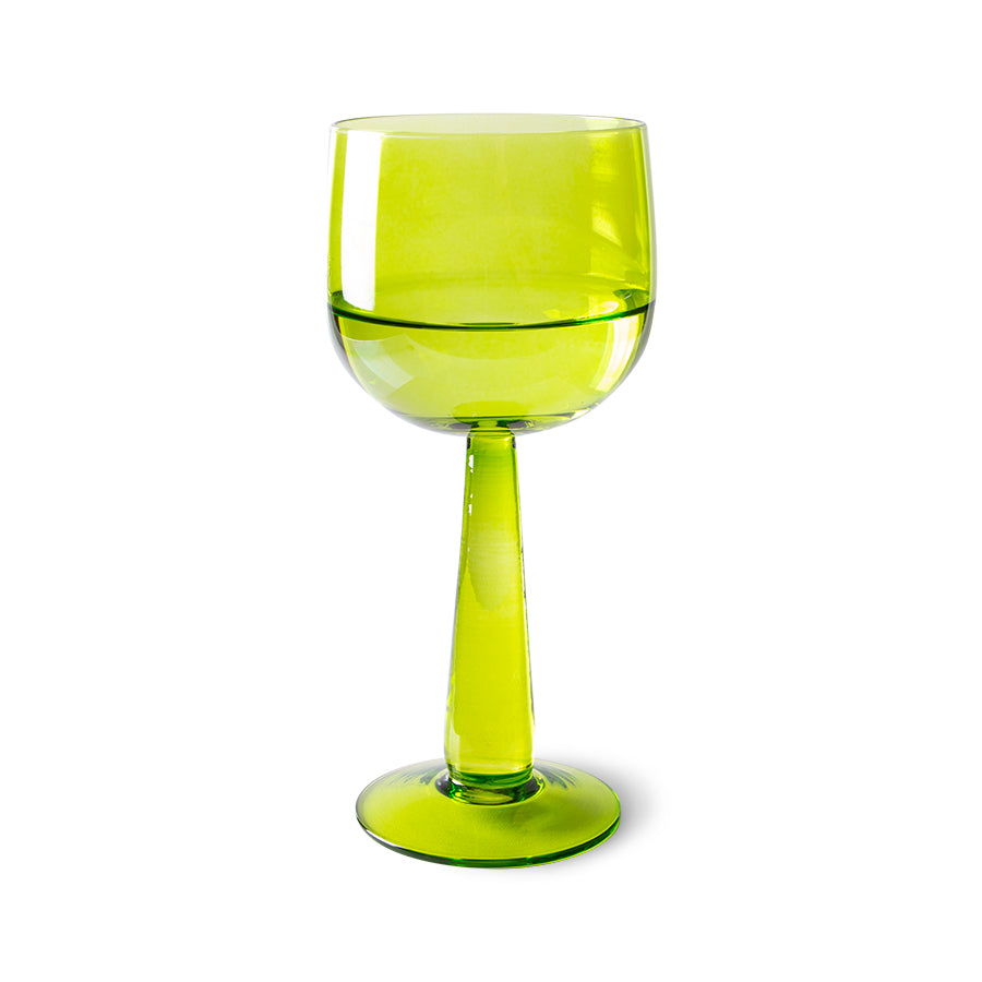 HKliving | EMERALDS WINE GLASS TALL - LIME GREEN