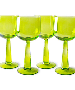 HKliving | EMERALDS WINE GLASS TALL - LIME GREEN
