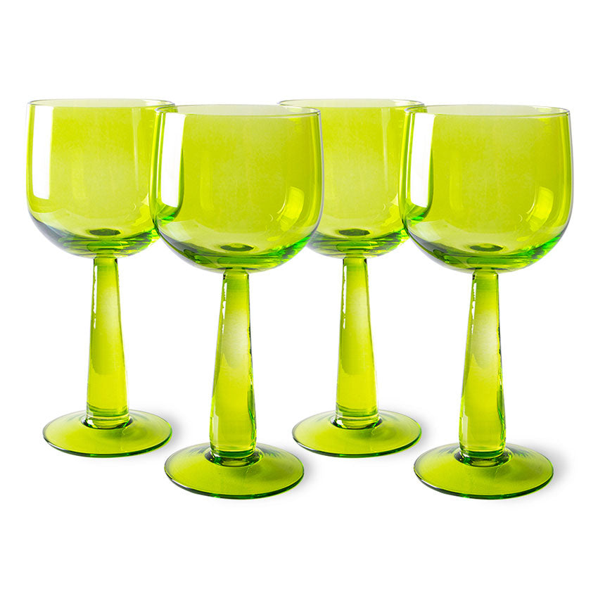 HKliving | EMERALDS WINE GLASS TALL - LIME GREEN