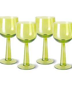 HKliving | EMERALDS WINE GLASS TALL - LIME GREEN