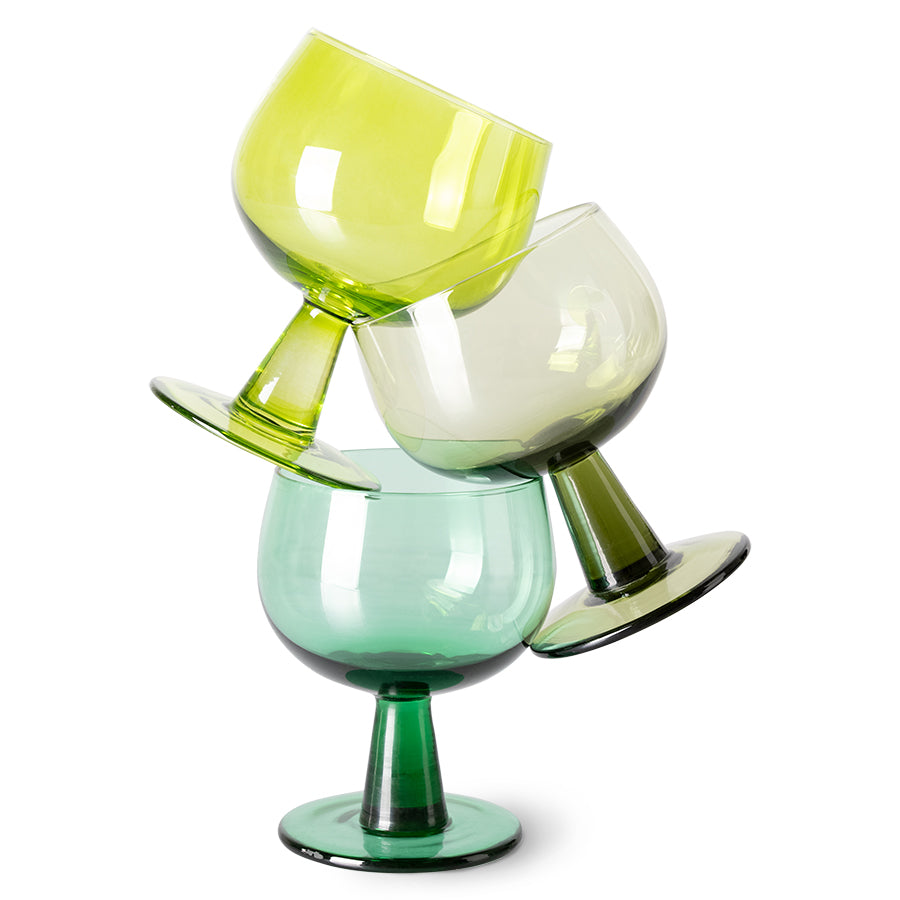 HKliving | EMERALDS WINE GLASS TALL - LIME GREEN
