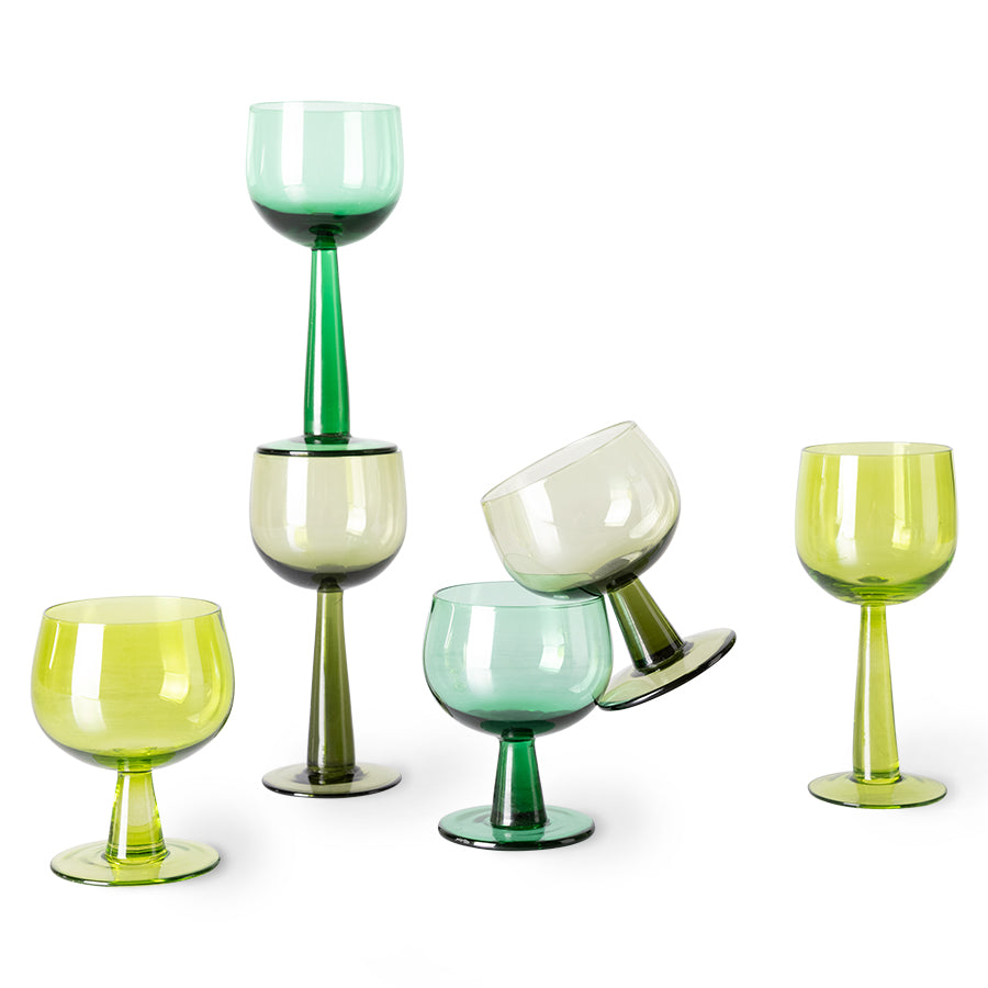 HKliving | EMERALDS WINE GLASS TALL - FERN GREEN
