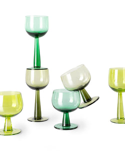HKliving | EMERALDS WINE GLASS TALL - LIME GREEN