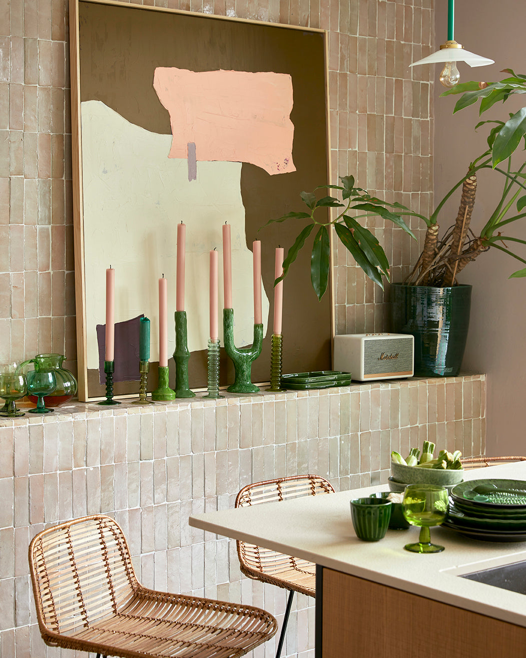 HKliving | EMERALDS WINE GLASS TALL - LIME GREEN